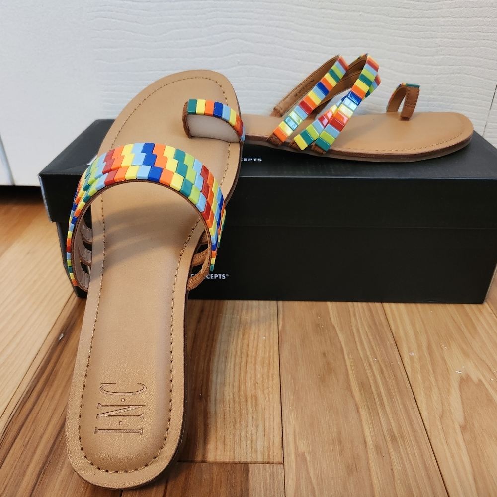 INC. Concepts *Jaylee* Rainbow Sandals NWT in Box